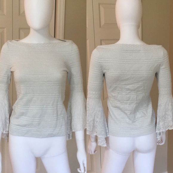 White House Black Market Flutter Sleeve Sweater. P/A886/750 - Picture 3 of 9